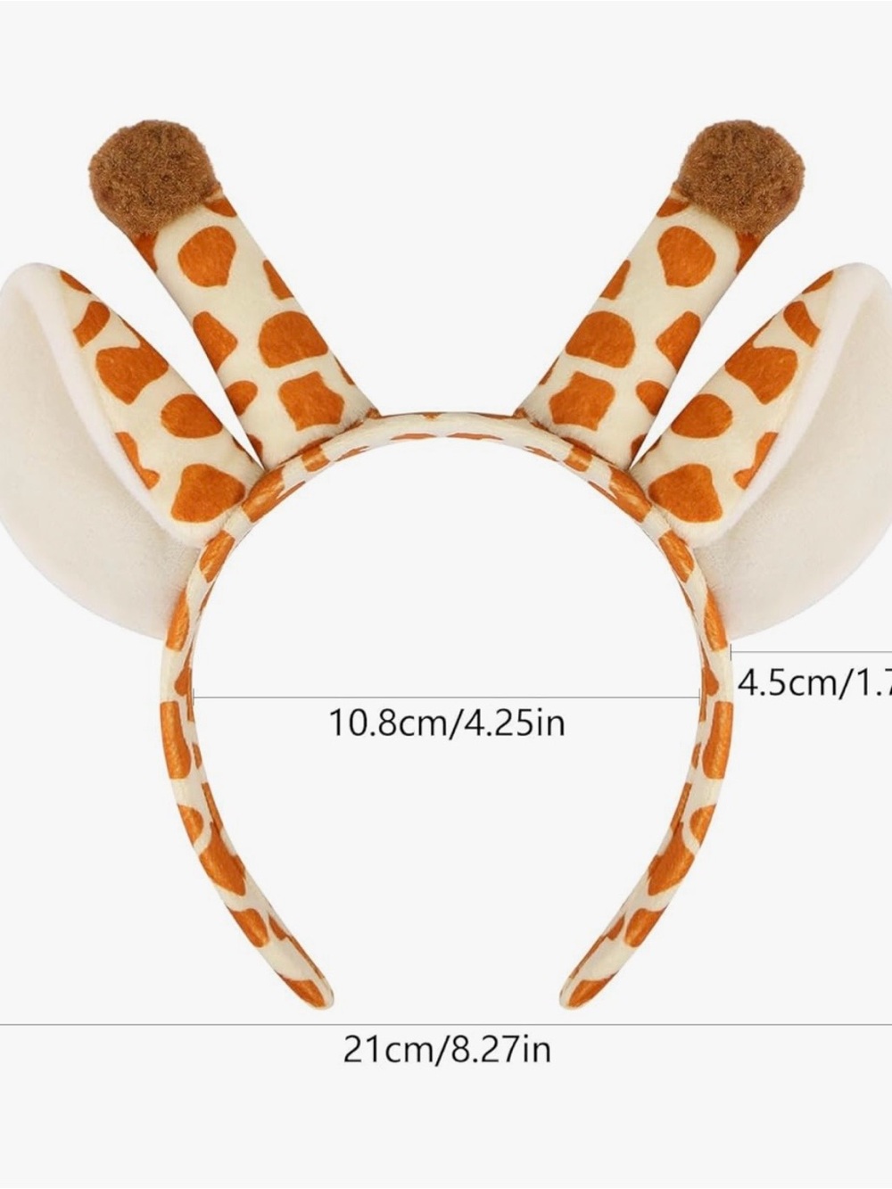 Giraffe Costume!🦒🧡👯‍♀️ Long Sleeve Dress with Ears Headband - Picture 9 of 11